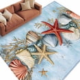 thumbnail image 1 of Starfish Shell Area&nbsp;Rug 5x8ft Summer Beach Non-Slip&nbsp;Washable Square&nbsp;Rugs Soft Felt Indoor Floor Mat for Bedroom Kitchen Living Room Bathroom, 1 of 9