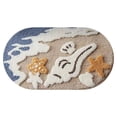 thumbnail image 1 of Starfish Shell Beach Bath Mat Soft Absorbent Non Slip For Bathroom Kitchen Entryway Decor Bathroom Rugs Coffee 24*16 In, 1 of 9