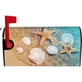 thumbnail image 1 of Starfish Shell Beach Sea Mailbox Covers Magnetic Mailbox Wraps Post Letter Box Cover Standard Oversize 21"X18"/25.5" X 21" Mailwrap Garden Home Decor, 1 of 6