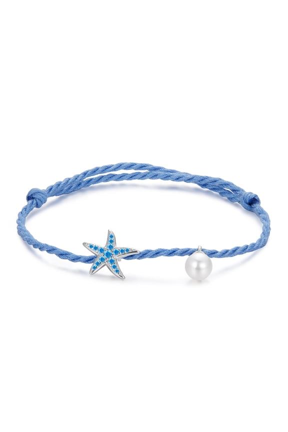 Starfish Shell Beaded Cord Bracelet