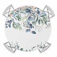 thumbnail image 1 of Starfish Shell Elastic Fitted Round Table Cover Eucalyptus Leaves Waterproof Outdoor Tablecloth for Holiday Party, Picnic, Patio & Dining Fits Tables Up to 45"-54", 1 of 8