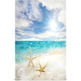 thumbnail image 1 of Starfish Shells Seaside Tea Towels Set of 1 Summer Holidays Kitchen Dish Cloth with Hanging Loop, 18"x28"Lint-Free Absorbent Towel for Kitchen Drying Wiping and Cleaning, 1 of 7