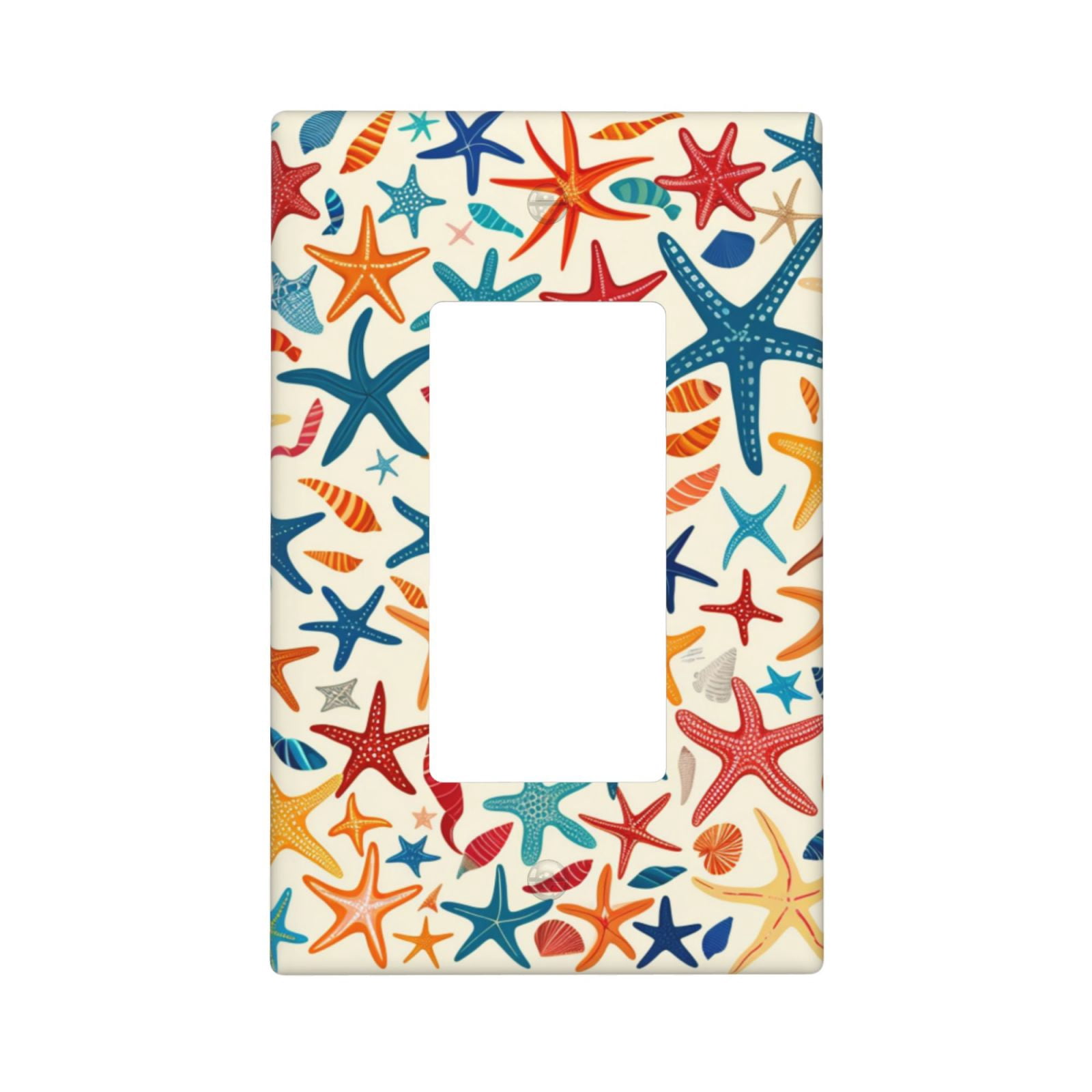 Shell Wall Cover Starfish Shells Switch Cover Decorative Wall Plate / 1-Gang / Standard ...