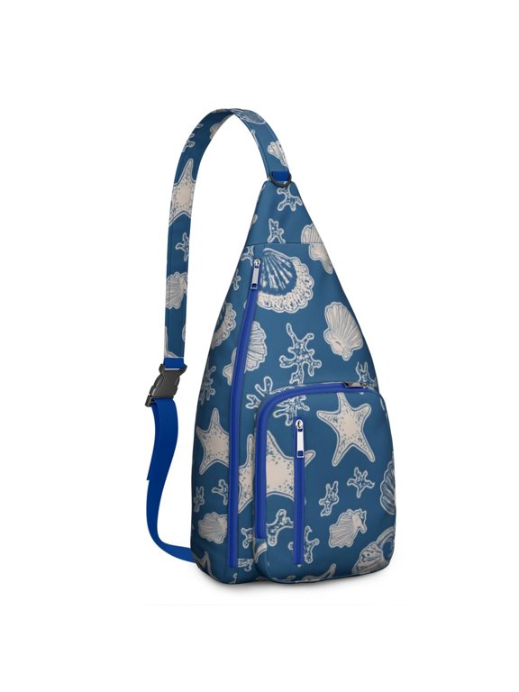 Starfish Sling Bag Crossbody Backpack,Crossbody Sling Bag Trendy Sling Backpack for Women/Men for Cycling Mountain Climbing