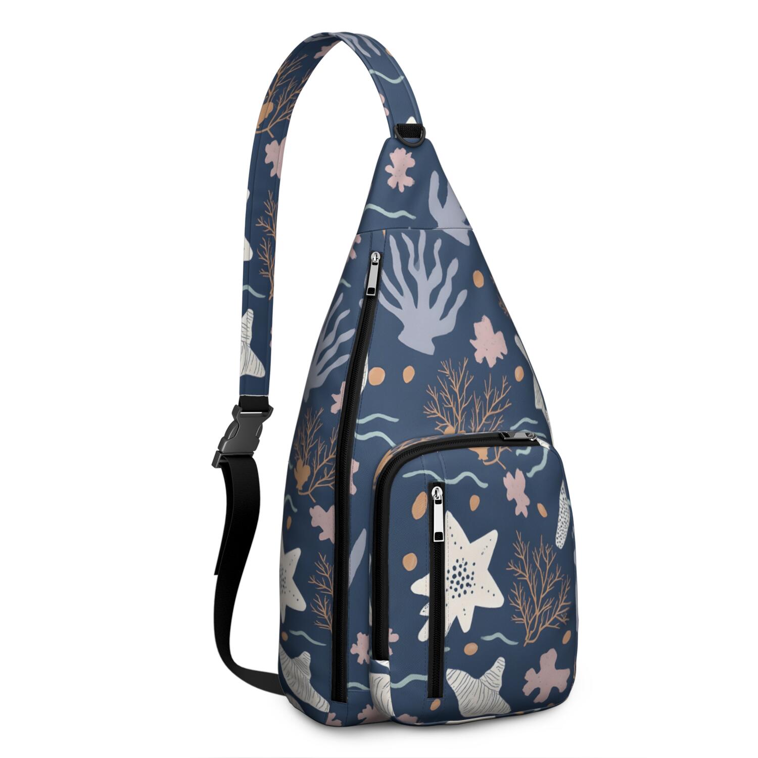Starfish Sling Bag Small Travel Backpack for Women Men Unisex