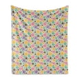 thumbnail image 1 of Starfish Soft Flannel Fleece Throw Blanket, Colorful Sea Inhabitants Irregularly Scattered on Plain Background Summer Theme, Cozy Plush for Indoor and Outdoor Use, 50" x 60", Multicolor, by Ambesonne, 1 of 5