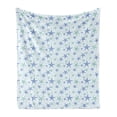 thumbnail image 1 of Starfish Soft Flannel Fleece Throw Blanket, Nautical Sea Creature in Calm Tones Underwater Themed Art, Cozy Plush for Indoor and Outdoor Use, 60" x 80", Almond Green Azure Blue, by Ambesonne, 1 of 5