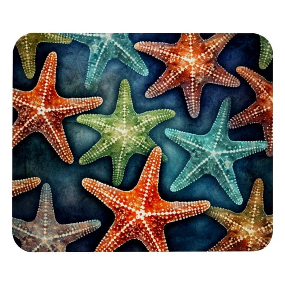 Starfish Square 8.3x9.8 Inch Non-Slip Rubber Bottom Printed Desk Mat Gaming Mousepad Mouse Mat for Office and Gaming