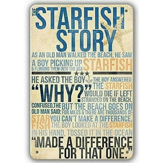 The Starfish Story 500 Piece Jigsaw Puzzle For Adults And Families -Inspirational Quote Wooden Jigsaw Puzzle - Family Fun & Leisure Beginner Jigsaw Puzzle Toys For Adults Stress Relief