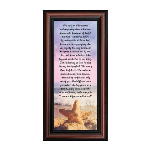 The Starfish Story Teacher Gift, The Legend of the Starfish Wall Decor, Thank You Gifts or Encouragement Gifts, Thinking of You Gifts, Add to Your Thank You Gift Basket, Home Décor, 7395