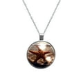 thumbnail image 1 of Starfish Stunning Glass Circular Pendant Necklace - Handcrafted Unique Design for Fashion Forward Necklaces, 1 of 5