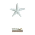 thumbnail image 1 of Starfish Tabletop Ornament Nautical Beach Style Decor With Base Style B for Table Shelf Cabinet and Coastal Room Decor, 1 of 7