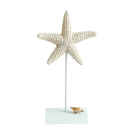 Starfish Tabletop Ornament Nautical Beach Style Decor With Base Style C for Table Shelf Cabinet and Coastal Room Decor