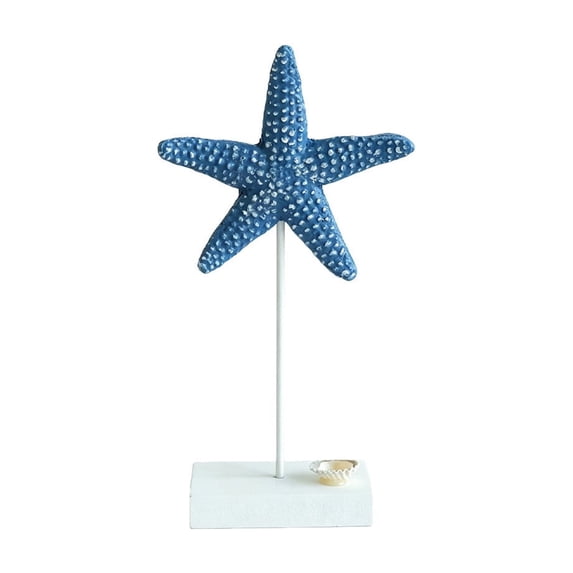 Starfish Tabletop Ornament Nautical Beach Style Decor With Base for Table Shelf Cabinet and Coastal Room Decor