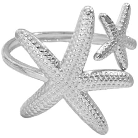 Starfish Toe Rings for Women 18k Gold Plated Comfort Fit Adjustable Foot Ring Sea Star Stacking Open Band Stackable Statement Ring Trendy Boho Summer Beach Fashion Jewelry Accessories Vacation Party