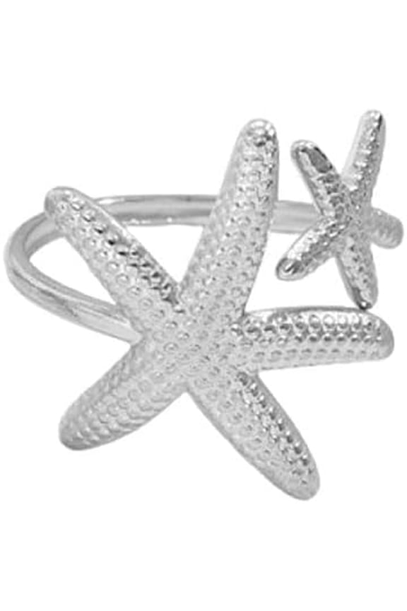 Starfish Toe Rings for Women 18k Gold Plated Comfort Fit Adjustable Foot Ring Sea Star Stacking Open Band Stackable Statement Ring Trendy Boho Summer Beach Fashion Jewelry Accessories Vacation Party