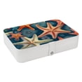 thumbnail image 1 of Starfish Travel Jewelry Box Display Case with Removable Compartment - Portable PU Leather Organizer, 1 of 6