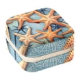 thumbnail image 1 of Starfish Travel Portable Square Jewelry Box Organizer: Ideal Solution for Rings, Earrings, Necklaces, Bracelets, and More! Gift for Girls and Women., 1 of 6