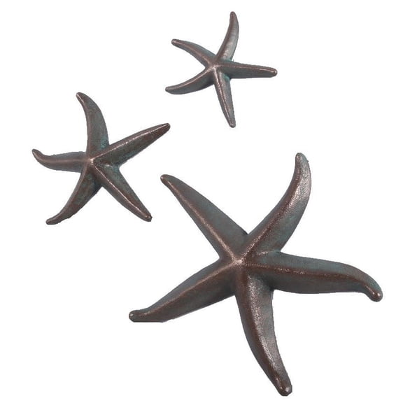 Starfish Trio Small Medium Large Verde Bronze