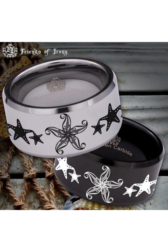 Starfish Tungsten Carbide Ring
