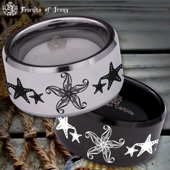 Starfish Tungsten Carbide Ring