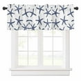 thumbnail image 1 of Starfish Valances for Windows Ocean Rod Pocket Curtain Valance Window Treatment Short Curtains for Kitchen Living Room, 42"x18", 1 of 5