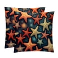 thumbnail image 1 of Starfish Velvet Decorative Throw Pillow Inserts - Set of 2, Chair Pillow Covers - Unique Patterns, 16x16, 18x18, 20x20 Inches for Home Decor & More, 1 of 1