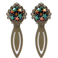 thumbnail image 1 of Starfish Vintage Copper-Colored Lace Bookmarks: Stylish Book Accessories and Markers, Gifts for Readers and Book Lovers - Set of 2, 1 of 5