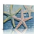 thumbnail image 1 of Starfish Wall Decor for Home - Coastal Style Canvas Wall Art Ready To Hang - Perfect Gift for Various Occasions 16x12in, 1 of 6