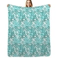 thumbnail image 1 of Starfish Watercolor Aqua coral reef ,ocean home decor Flannel Blankets Soft Throw Blanket Winter Travel Office Outdoor Bedspread, 1 of 6