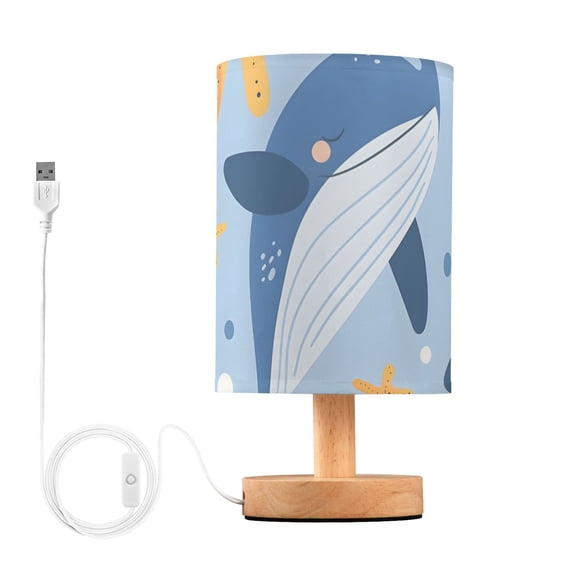 Starfish Whale Cute Cartoon Table Lamp with USB Port LED Warm Light Lamp Night Light Home Decor