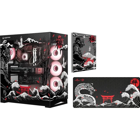 Starforge Systems Nimbus Clouded Gates Custom Gaming Desktop PC Bundle, AMD Ryzen 7 9800X3D, AMD RX 9070 XT 16GB, 2TB Gen 4 NVMe, 32GB DDR5 RAM 6000, Win 11 Home
