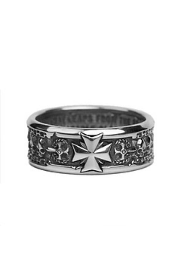 Black Templar Warhammer Ring of Crusader Vows Silver Empire Champion Ring