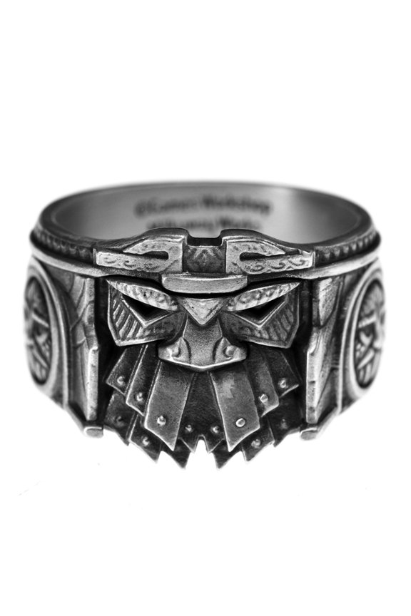 Duardin Ironbreaker Rune Ring Warhammer the Old World Men's fashion accessories