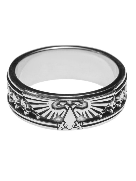 Insignia Aquilon Imperium of Man Warhammer Eagle Ring Gold
