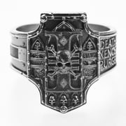 Starforged Warhammer 40K Creed of Ordo Xenos Deathwatch Silver Ring Accessories Jewelry