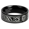 thumbnail image 1 of Starforged Warhammer 40K Orks & Fenrisian wolves Leagues of Votann Steel Men's Ring, 1 of 6