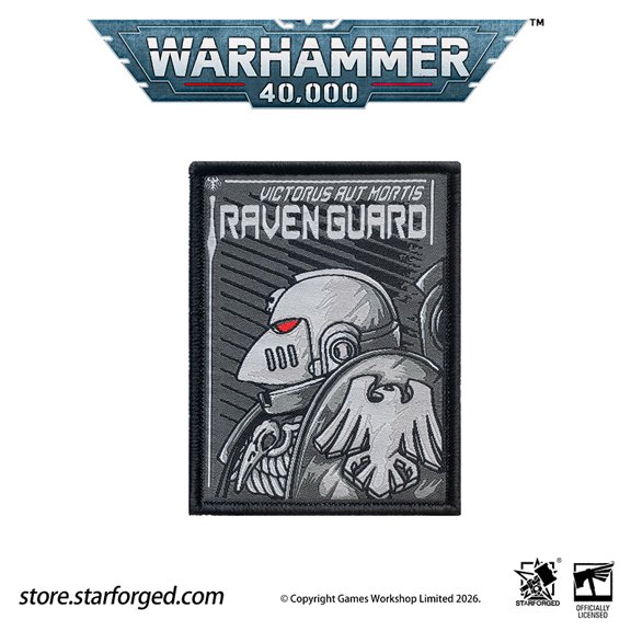 Starforged Warhammer 40K Raven Guard Hook and Loop Patch