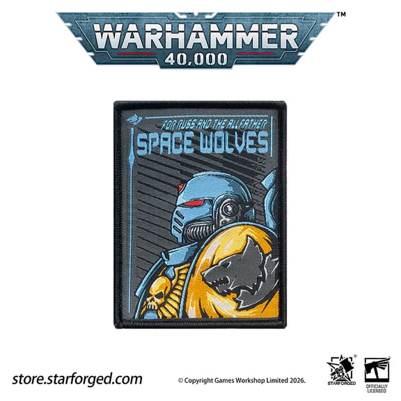Starforged Warhammer 40K Space Wolves Hook and Loop Patch