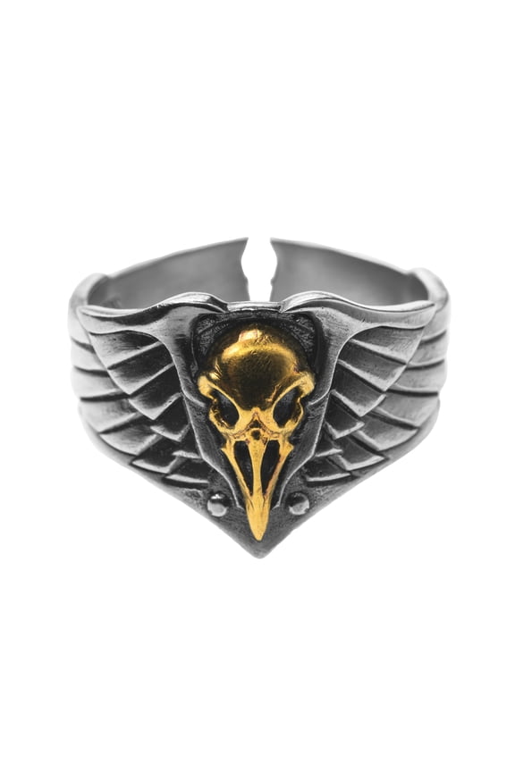 Warhammer 40K The Black Wings of Deliverance Raven Guard Silver Ring