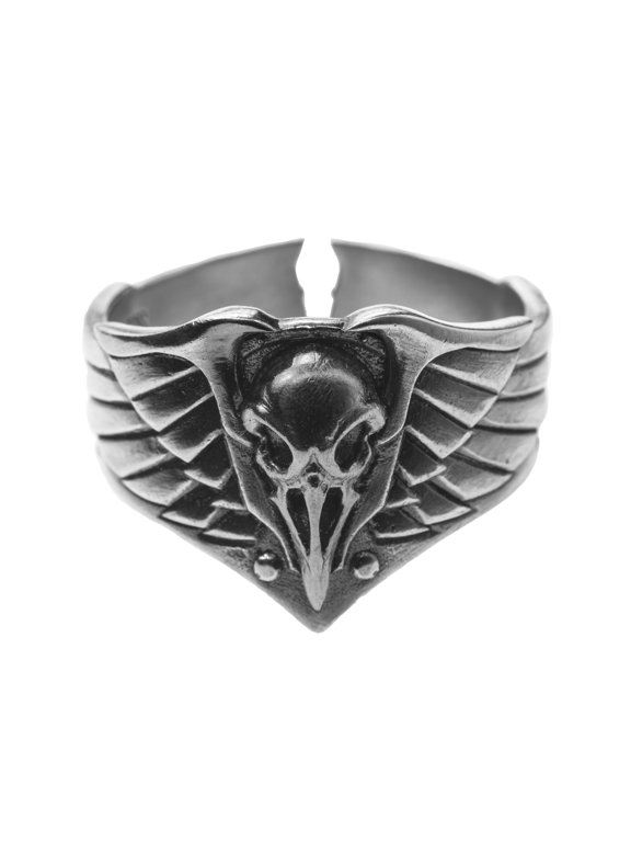 Warhammer 40K The Black Wings of Deliverance Raven Guard Silver Ring