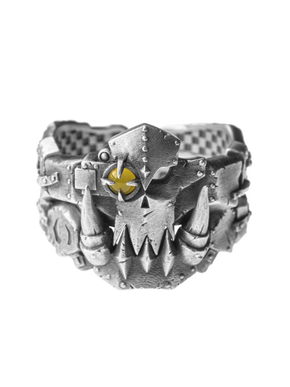 Warhammer 40K The couple ring of Gork and Mork Greenskins Orkz Sliver Rings