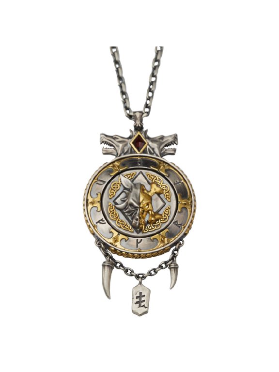 Warhammer 40K Vlka Fenryka Grand Annulus Pendant Gold Space Wolf