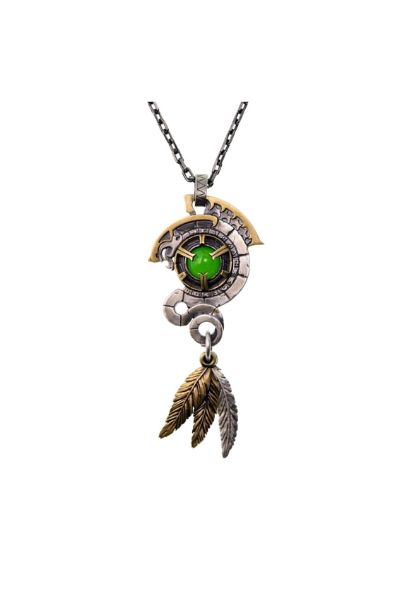 Warhammer Age of Sigmar Seraphon Astrolith Men's Green Gemstone Necklace