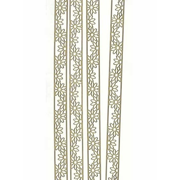 Starform Deco Stickers - Daisy Ribbon - Silver