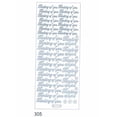 thumbnail image 1 of Starform Deco Stickers - Thinking of You - Silver, 1 of 1