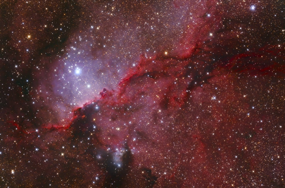 Starforming emission nebula NGC 6188 in the constellation Ara Canvas Art - Lorand FenyesStocktrek Images (17 x 12)