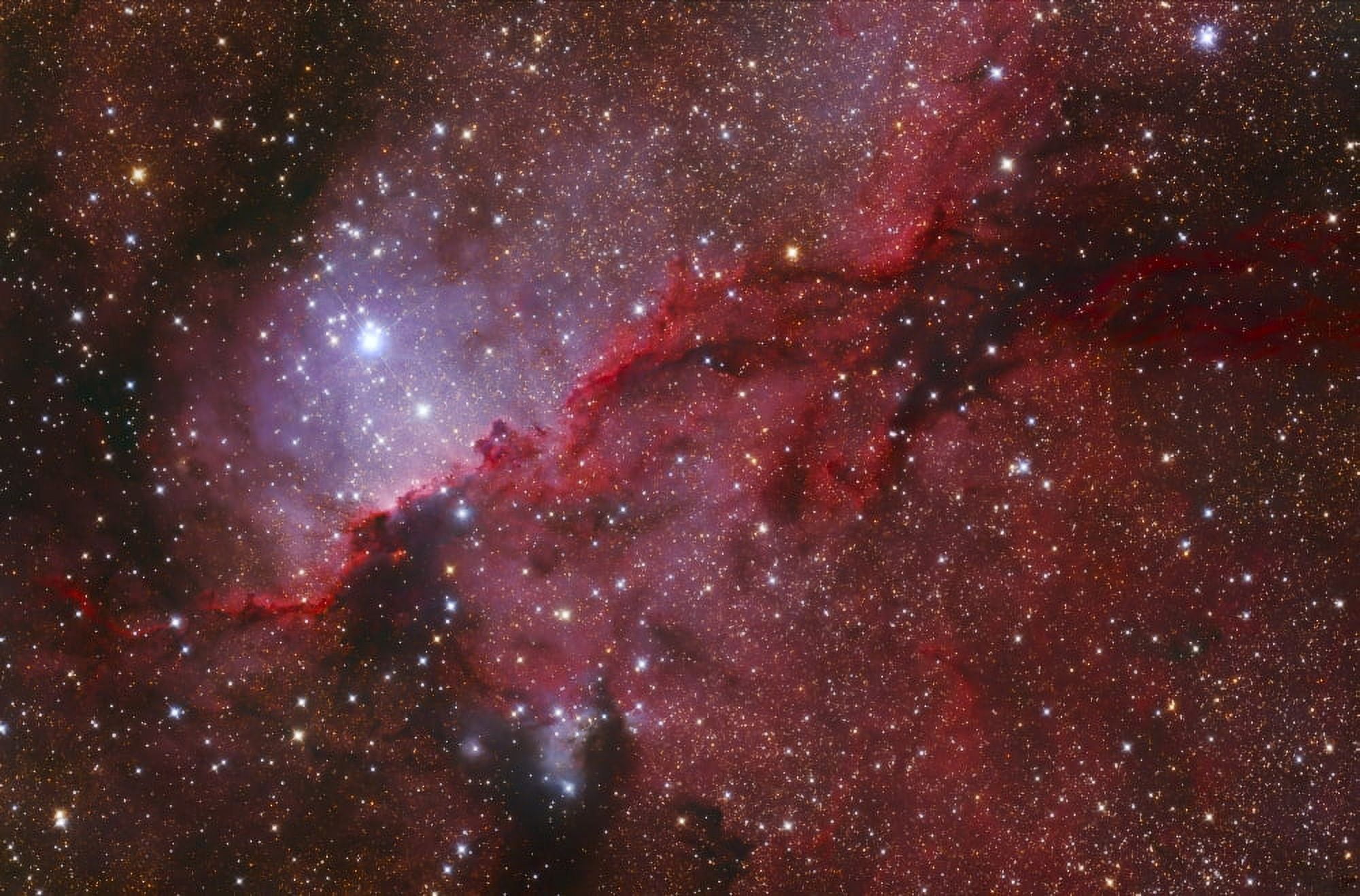 Starforming emission nebula NGC 6188 in the constellation Ara Canvas Art - Lorand FenyesStocktrek Images (34 x 23)