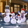 thumbnail image 1 of Starfree 4-Piece Lighted Snowman Christmas Yard Decorations 3D Lighted Pop-Up Snowman Outdoor Christmas Holiday Decoration with LEDs for Home & Lawn, 1 of 10