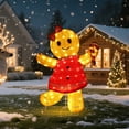thumbnail image 1 of Starfree 42-inch Outdoor Gingerbread Christmas Yard Decoration 3D Gingerbread Girl Christmas Holiday Decor Outdoor Lawn Decoration with LED Lights, 1 of 10